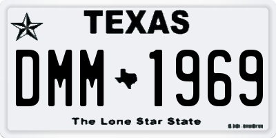 TX license plate DMM1969