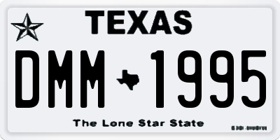 TX license plate DMM1995