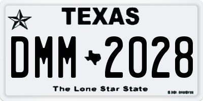 TX license plate DMM2028