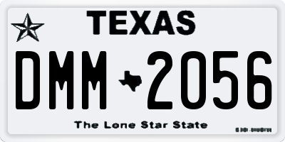 TX license plate DMM2056