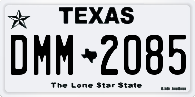 TX license plate DMM2085