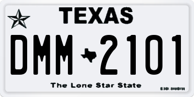 TX license plate DMM2101