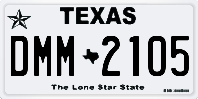 TX license plate DMM2105