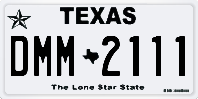 TX license plate DMM2111