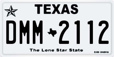 TX license plate DMM2112