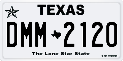 TX license plate DMM2120