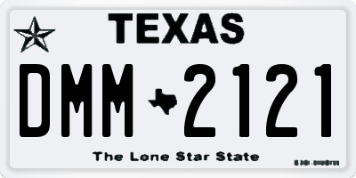 TX license plate DMM2121