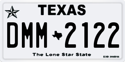 TX license plate DMM2122