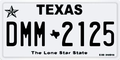 TX license plate DMM2125