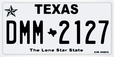 TX license plate DMM2127