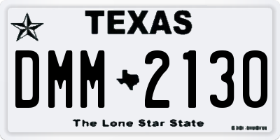 TX license plate DMM2130