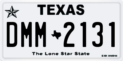 TX license plate DMM2131