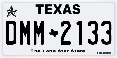 TX license plate DMM2133