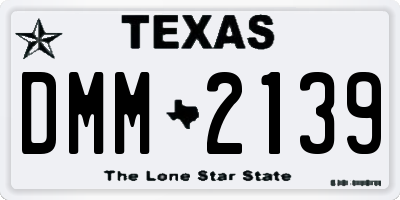 TX license plate DMM2139