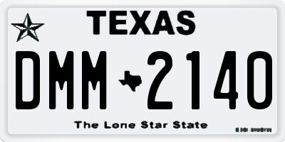 TX license plate DMM2140