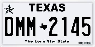 TX license plate DMM2145