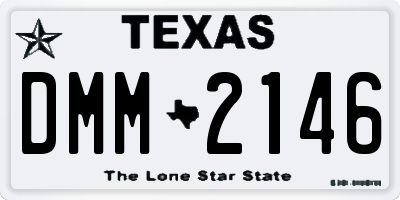 TX license plate DMM2146