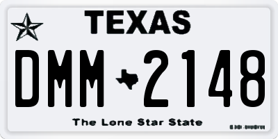 TX license plate DMM2148