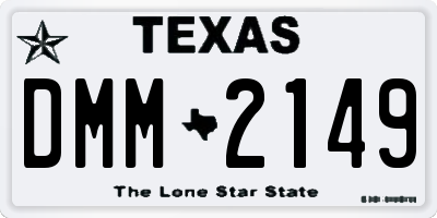 TX license plate DMM2149