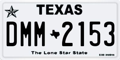 TX license plate DMM2153