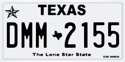 TX license plate DMM2155