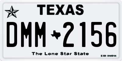 TX license plate DMM2156