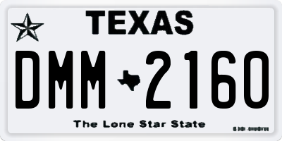 TX license plate DMM2160