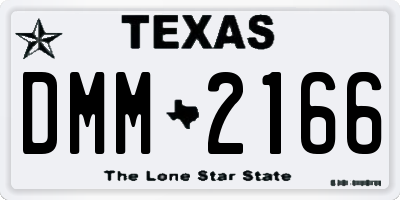 TX license plate DMM2166
