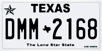 TX license plate DMM2168