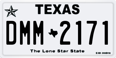 TX license plate DMM2171
