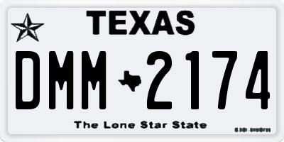 TX license plate DMM2174