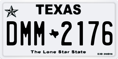 TX license plate DMM2176