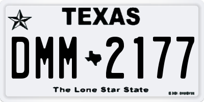 TX license plate DMM2177