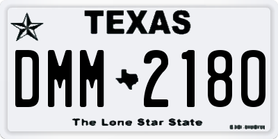 TX license plate DMM2180