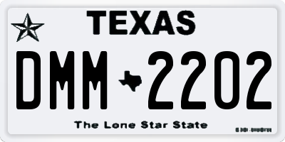 TX license plate DMM2202