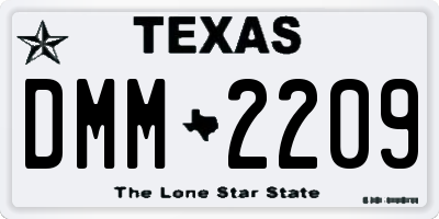 TX license plate DMM2209