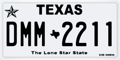 TX license plate DMM2211