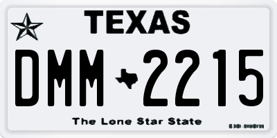 TX license plate DMM2215