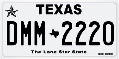 TX license plate DMM2220