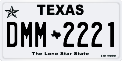 TX license plate DMM2221