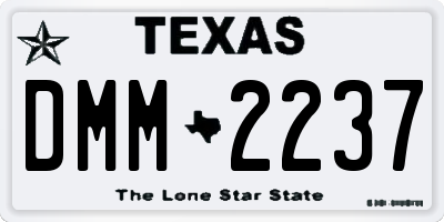 TX license plate DMM2237
