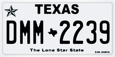 TX license plate DMM2239