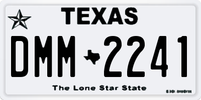 TX license plate DMM2241