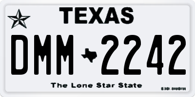 TX license plate DMM2242