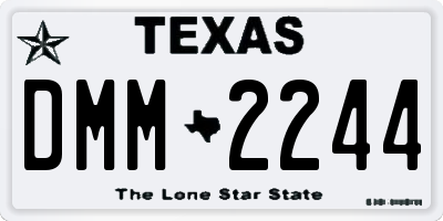 TX license plate DMM2244