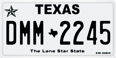 TX license plate DMM2245