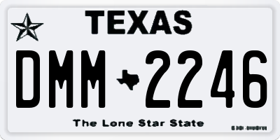 TX license plate DMM2246