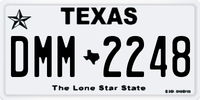 TX license plate DMM2248