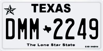 TX license plate DMM2249