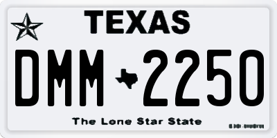 TX license plate DMM2250